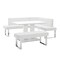 Armen Living Amanda 3 Piece White Rectangular Dining Set SETAMDI3WH - alternate 1